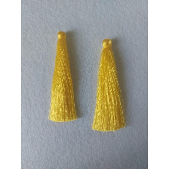 Кисточки декоративные 6,5 см цв.желтый, цена за 1 шт